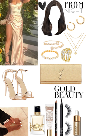gold prom look