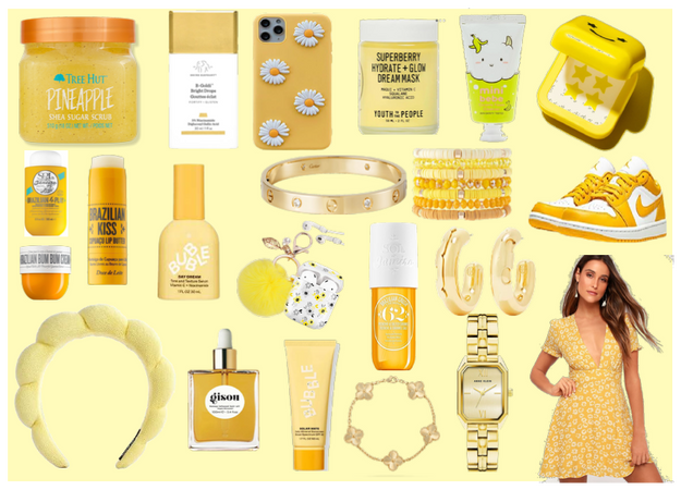 Yellow skincare + Outfit