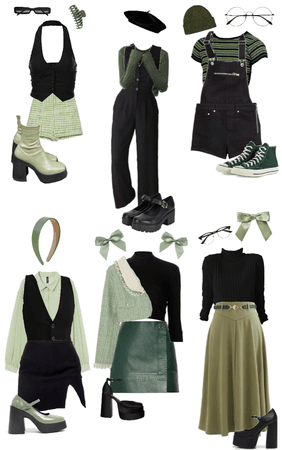green and black