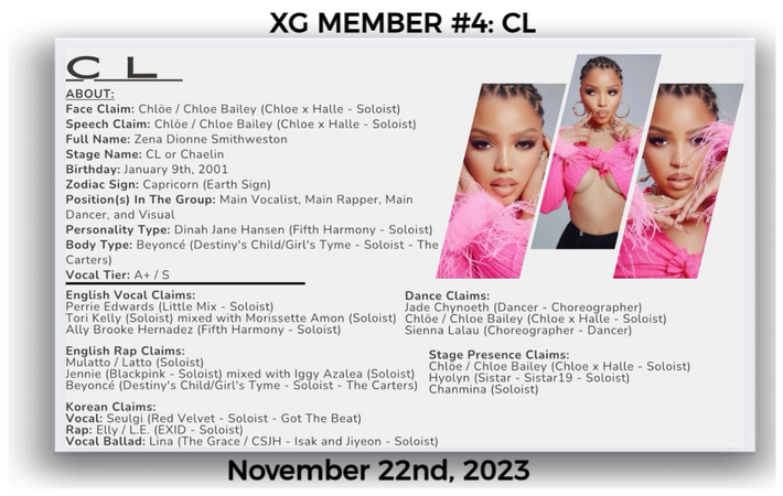 XG MEMBER #4: CL