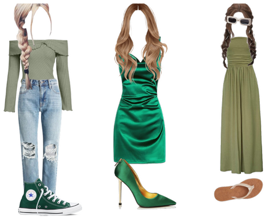 pick ur fav green outfit (1,2, or 3)