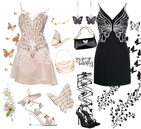 matching butterfly dress outfit