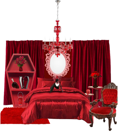 Red Gothic Bedroom