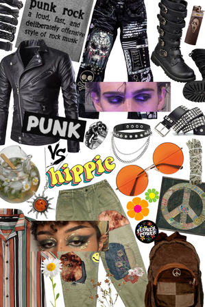 punk vs hippie style