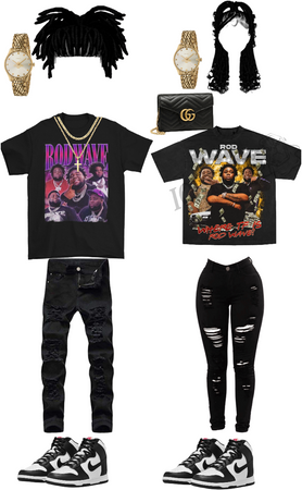 couple Rod wave concert outfit