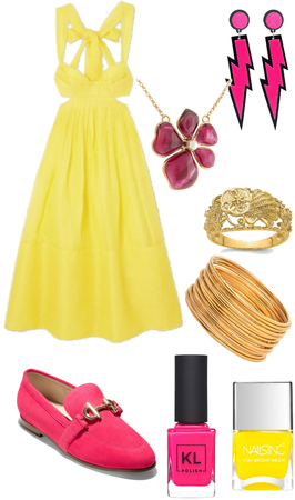 Yellow and pink