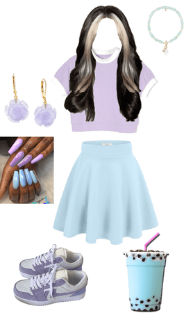 baby blue and lavender