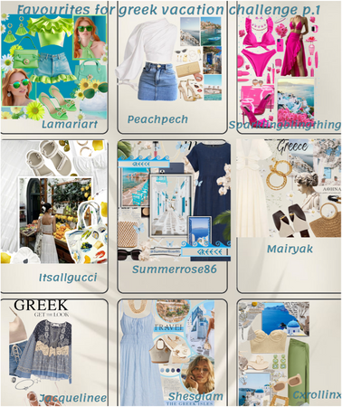 favs for Greek vacation challenge p.1