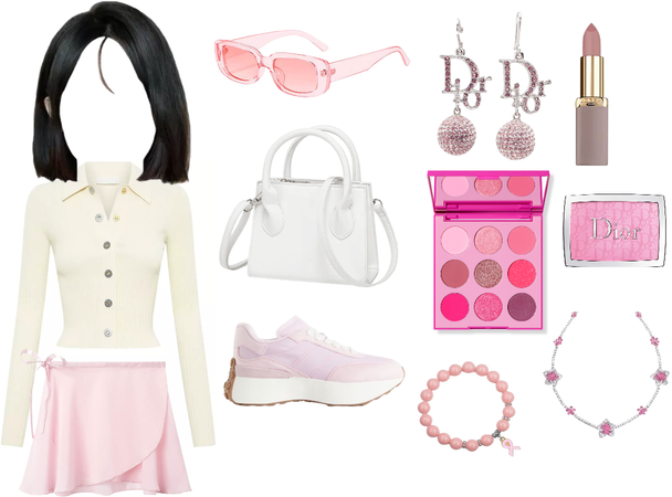 Y2k Pink girl outfit