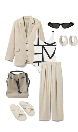 Linen suit in summer