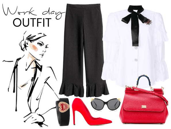 WORK DAY OUTFIT IN DOLCE&GABBANA STYLE