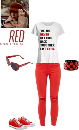 Red eras tour outfit emo