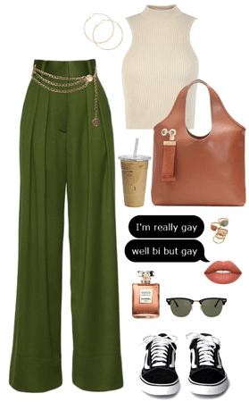These wide leg pants are serving 💚