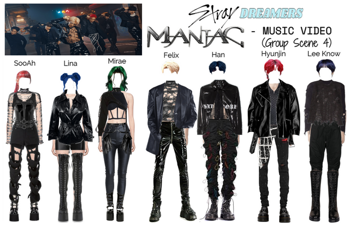 SKZ COLLAB - MANIAC MUSIC VIDEO OUTFITS