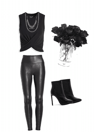 All black date night outfit
