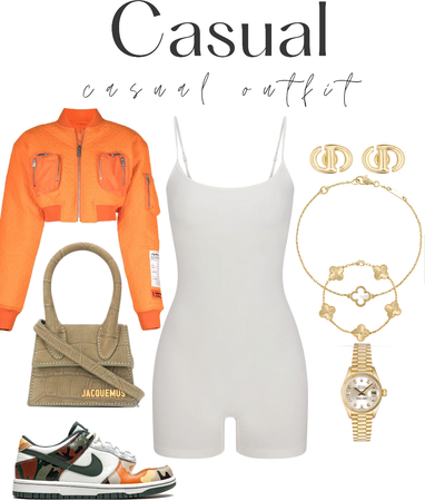 Casual Outfit - Pop of Orange