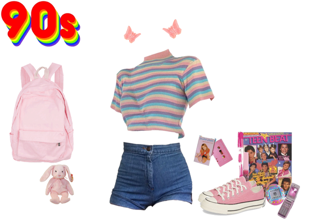 Pink filler 90s high school girl