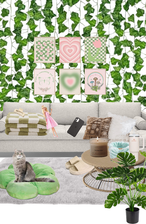 💚Green and white home design🤍