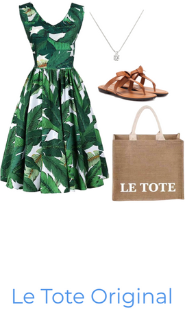 LTO green dress and sandals