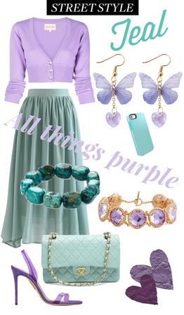 teal and purple