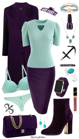 Sagittarius: Purple & Turquoise