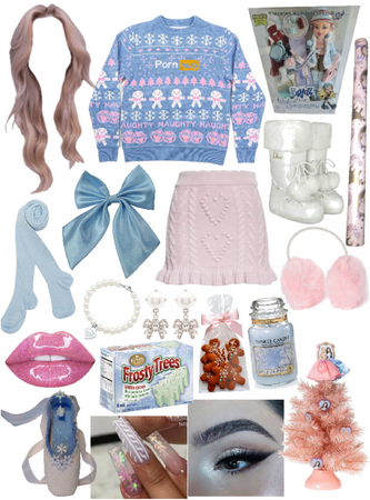 Pink & Blue Christmas Babe
