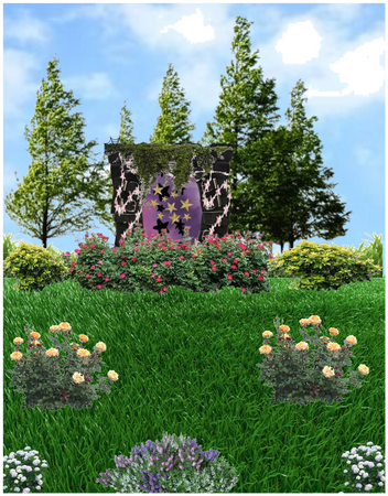 Garden with a hidden portal