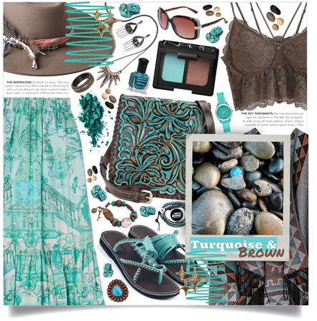 Turquoise And Brown Boho