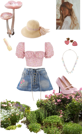 Pink cottagcore outfit