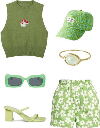 simple green outfits