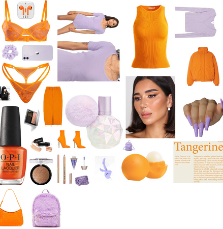 Lavender Purple and Tangerine Orange Outfit