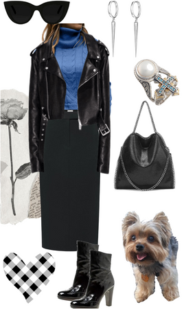 Black & Blue Edgy Outfit