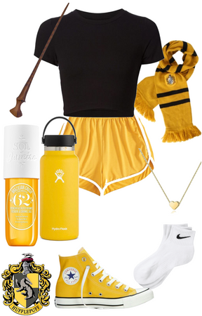 hufflepuff inspired outfit💛🖤
