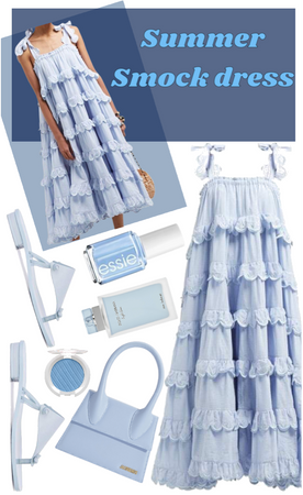 blue smock dress