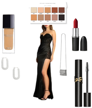glam black prom outfit
