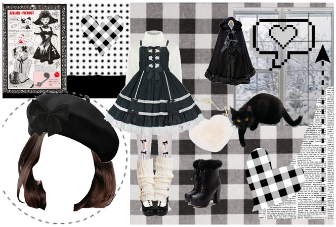 Black and white winter coord