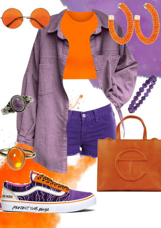 Orange and purple