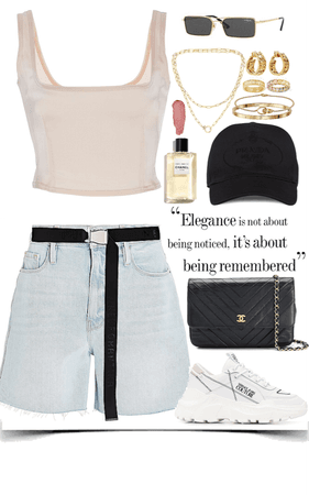 cute & easy outfit with gold jewelry