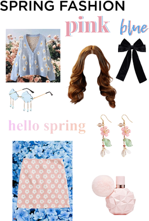 Spring blue and pink