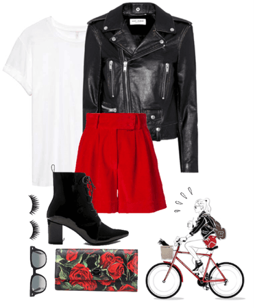 Red and Black Bicycling