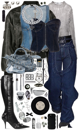 leather and denim