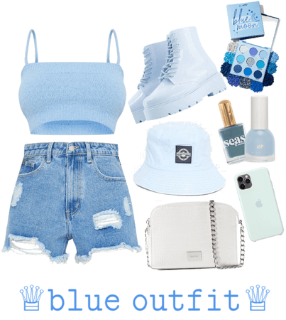 blue outfit