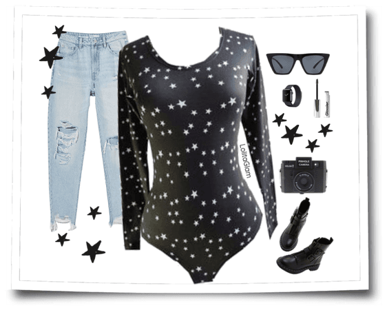 bodysuit blackstar lolitaglam