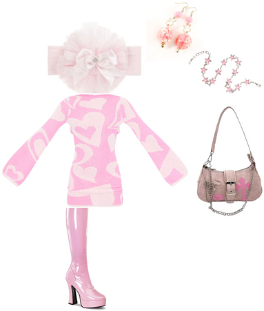 Pink girly outfit