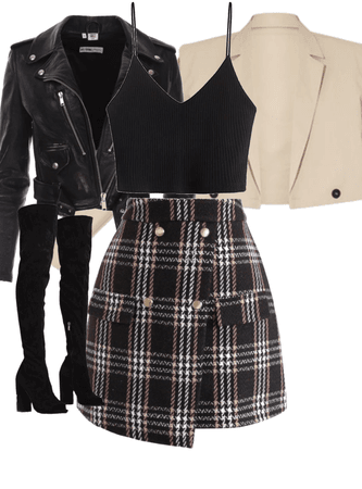 styling a black and brown skirt