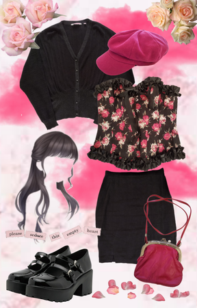 Pink roses corset
