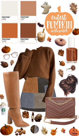 the fall styled suede skirt
