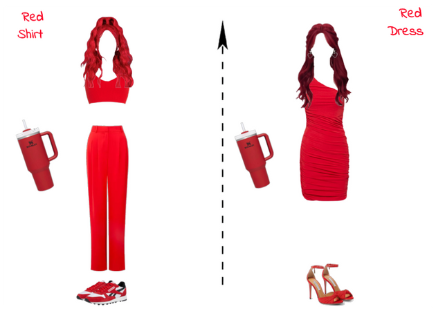 Red Shirt vs. Red Dress wich would you wear?