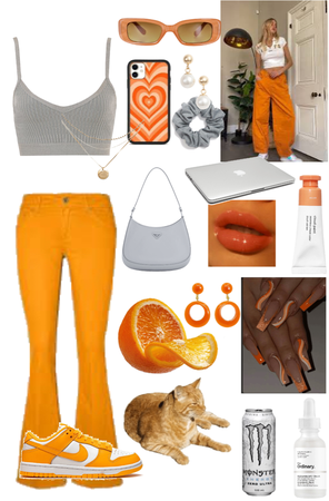 orange and grey🧡🤍🖤