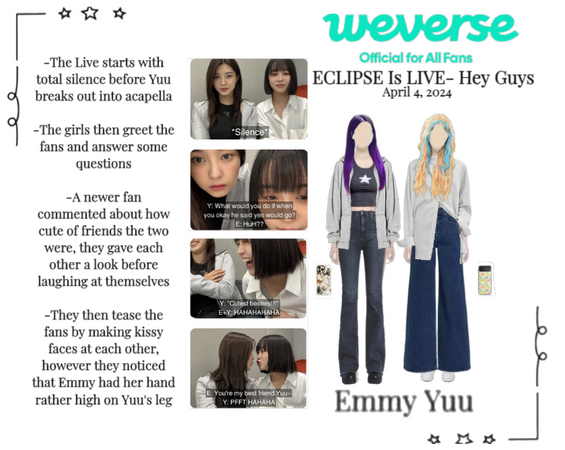 Emmy and Yuu WEVERSE LIVE